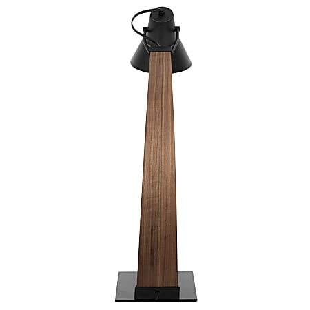 Black Wood Monument Table Lamp