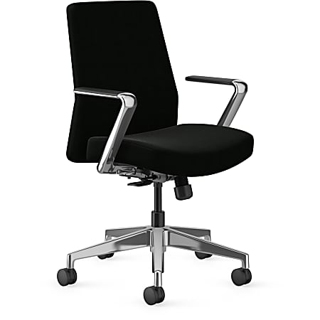 HON Cofi Managerial Chair - Mid Back - 5-star Base - Black - Armrest - 1 Each