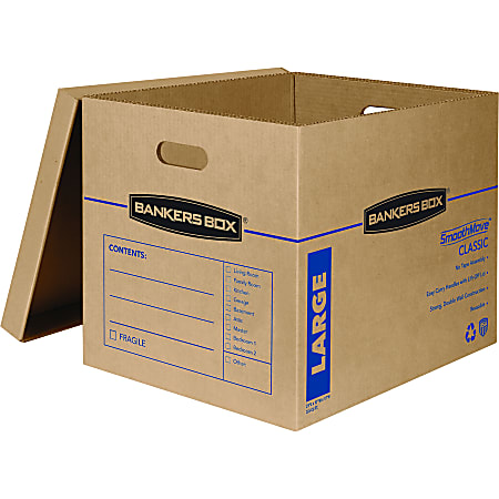 SmoothMove Classic Moving/Storage Boxes, Half Slotted Container (HSC), Large, 17