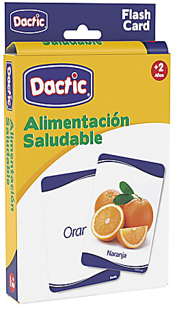 Dactic Healthy Food Flash Cards, 6-3/4" x 13/16", Set Of 56 Flash Cards