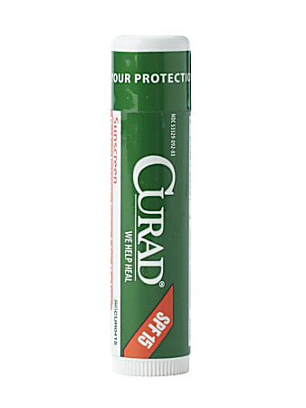 CURAD® Mint Lip Balm With SPF 15, Clear, Pack Of 600