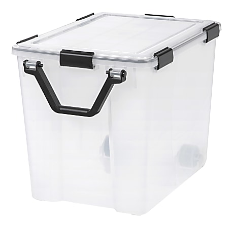 Iris WeatherPro Tote With Handle, 103-Quart, Clear, Total Qty 1