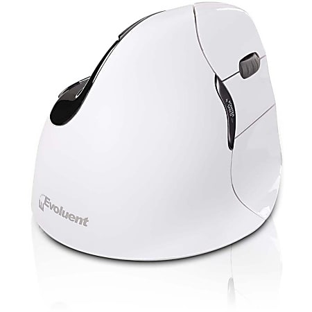 Evoluent VerticalMouse 4 Right Bluetooth Technology (NO DONGLE REQUIRED) - Optical - Wireless - Bluetooth Technology (NO DONGLE REQUIRED) - White - 2600 dpi - Scroll Wheel - 6 Button(s) - Right-handed Only