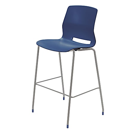 KFI Studios Imme Stacking Bar Stool, 44"H, Navy/Silver