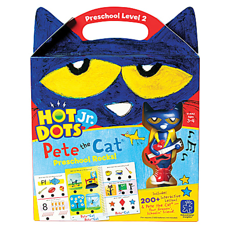 Educational Insights Hot Dots® Jr. Pete the Cat® Preschool Rocks! Set with Pete the Cat®—Your Groovin', Schoolin', Friend Pen