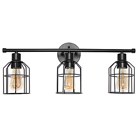 Lalia Home 3-Light Industrial Wired Vanity Light, 6-1/2"W,