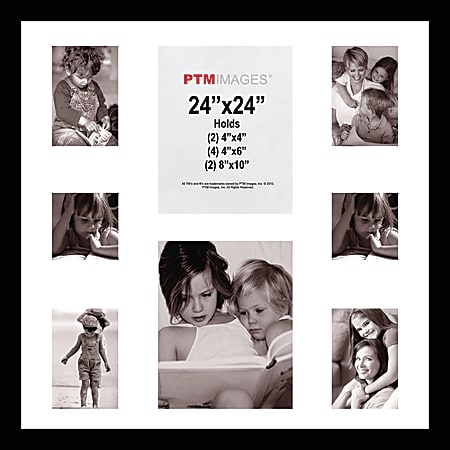 PTM Images Photo Frame, Collage, 24"H x 24"W, Black