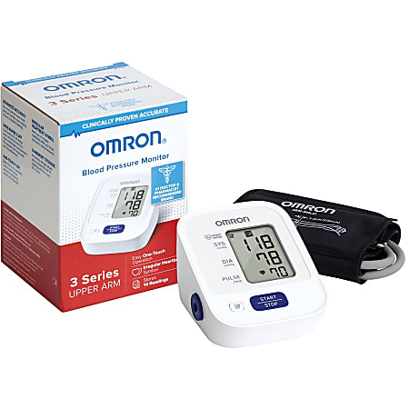 Omron 3 Series Upper Arm Blood Pressure Monitor For Blood Pressure  Irregular Heartbeat Detection Easy to read Display Memory Storage - Office  Depot