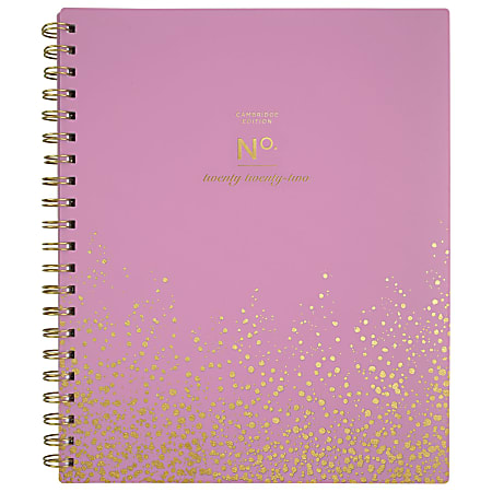 Cambridge® WorkStyle Weekly/Monthly Planner, Letter-Size, Pink, January To December 2022, 1575P-905
