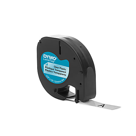 DYMO® LT 16952 Black-On-Clear Tape, 0.5