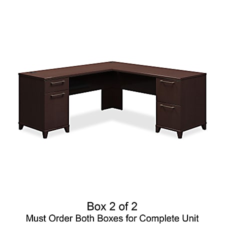 BBF Enterprise L-Shaped Desk, 30"H x 70"W x 70"D, Mocha Cherry, Box 2 Of 2