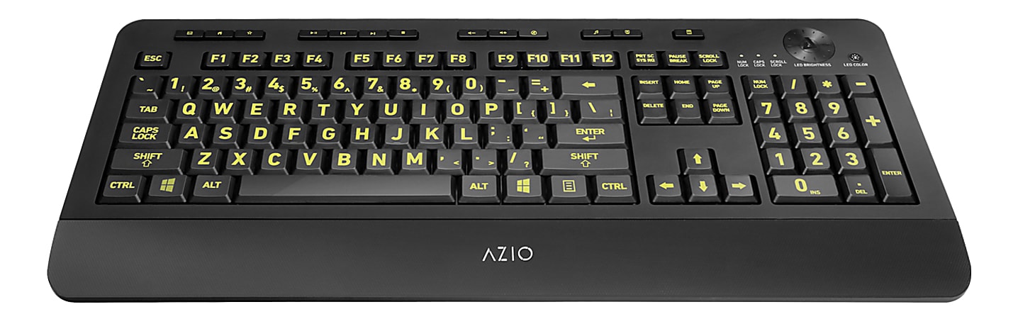 Azio KB506 Vision USB Keyboard, Black