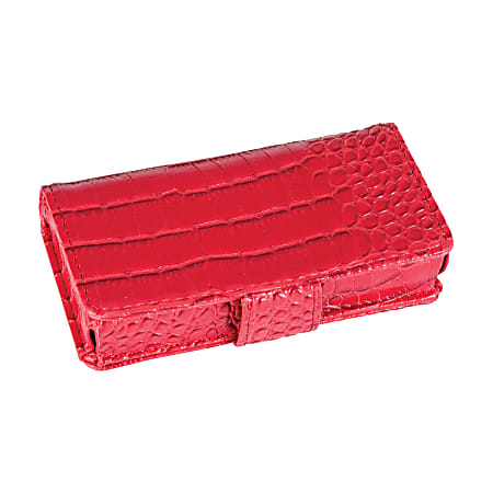 HealthSmart® Fashion 7-Day Travel Pill Organizer, Red Crocodile