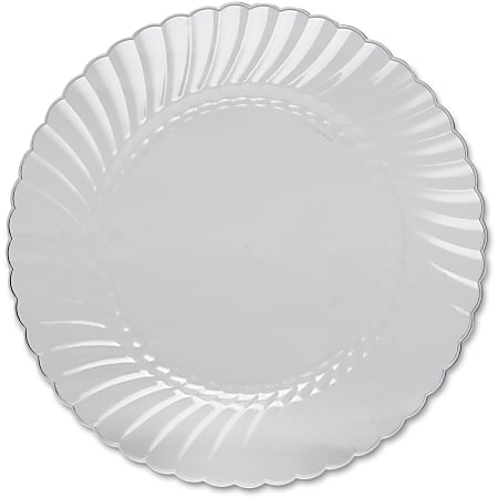 Classicware WNA Comet Heavyweight Plastic Clear Plates - 10.25" Diameter Plate - Plastic - Disposable - Clear - 12 Piece(s) / Pack