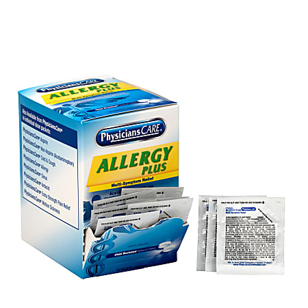PhysiciansCare Allergy Medication, 2 Per Pack, Box Of 50 Packs