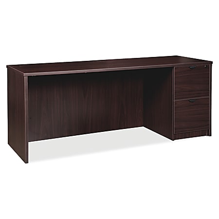 Lorell® Prominence 2.0 66"W Right-Pedestal Credenza Computer