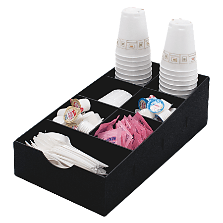 Advantus Condiment Caddy, 8 3/4" x 16" x 5 1/4", Black