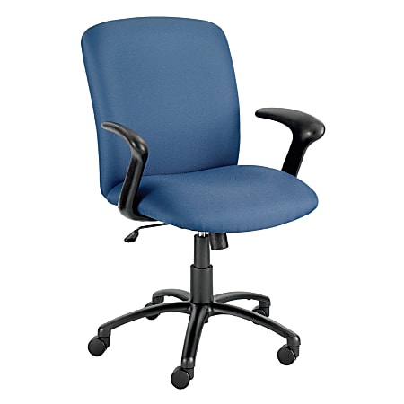 Safco® Uber Big & Tall Mid-Back Chair, Black Frame, Blue Fabric