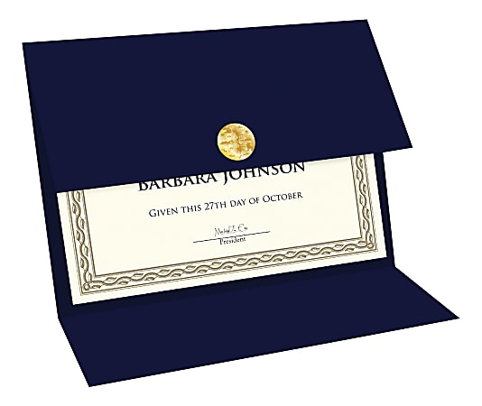 Geographics Recycled Certificate Holder - Navy - 30% Recycled - 5 / Pack Geographics Recycled Certificate Holder - Navy - 30% Recycled - 5 / Pack