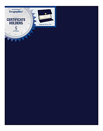 Geographics Recycled Certificate Holder - Navy - 30% Recycled - 5 / Pack Geographics Recycled Certificate Holder - Navy - 30% Recycled - 5 / Pack