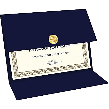Geographics Recycled Certificate Holder - Navy - 30% Recycled - 5 / Pack Geographics Recycled Certificate Holder - Navy - 30% Recycled - 5 / Pack