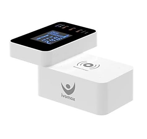 Ivomax 1905 USB Wireless Travel Charging Station, White