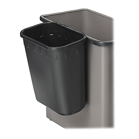 Safco® Paper Pitch Recycling Bin With Tabs, 1 3/4 Gallon, Black