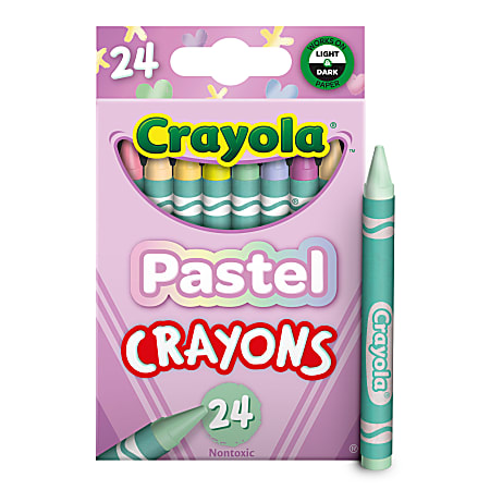 Crayola Crayons, Pastel, Pack Of 24 Crayons