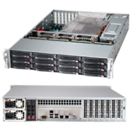 Supermicro SuperChassis SC826BE16-R1K28LPB System Cabinet - Rack-mountable - Black - 2U - 12 x Bay - 3 x Fan(s) Installed - 2 x 1028 W - EATX Motherboard Supported - 52 lb - 3 x Fan(s) Supported - 12 x External 3.5" Bay - 7x Slot(s)
