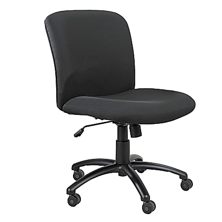 Safco® Uber Big & Tall Mid-Back Chair With Optional Armrests, Black