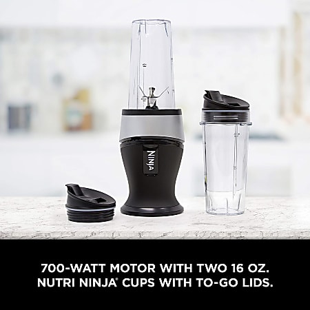 Ninja QB3001SS Nutri Ninja Fit Compact Personal Blender 700 Watt With 16 Oz  Cups