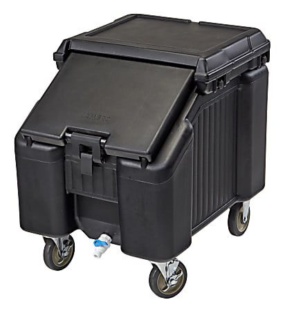 Cambro SlidingLid Ice Caddy, 100-Lb Capacity, Black