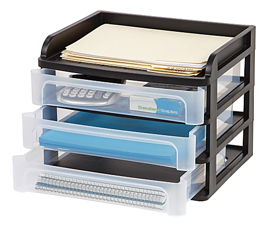 Sterilite 3 Drawer Organizer Clear - Office Depot