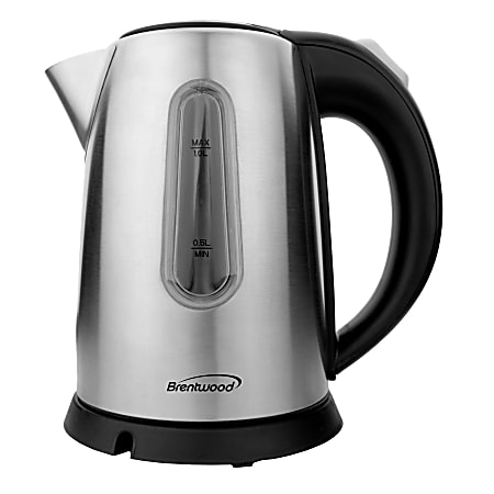 Brentwood 1 liter Stainless Steel Electric Cordless Kettle Silver