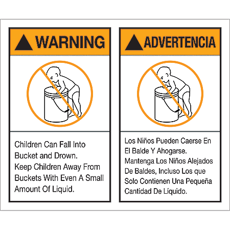 Tape Logic® Preprinted Shipping Labels, DL1284, Warning Advertencia Label Set, Rectangle, 5" x 6", Multicolor, Roll Of 500