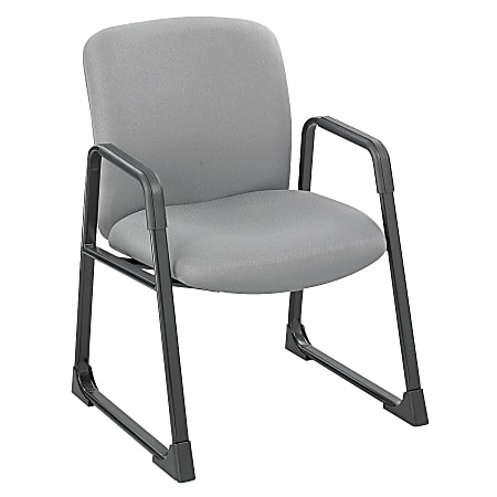 Safco® Uber Fabric Guest Chair, 35 3/4"H x 27 1/4"W x 29 1/2"D, Black Frame, Gray Fabric
