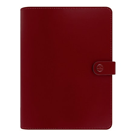 Filofax® Original Leather Organizer With 2-Page Planner, 8 1/4" x 5 3/4", Pillarbox Red, January - December 2016
