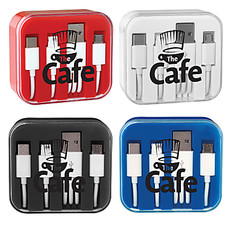 Tril 3-In-1 Charging Cable In Case, Assorted Colors