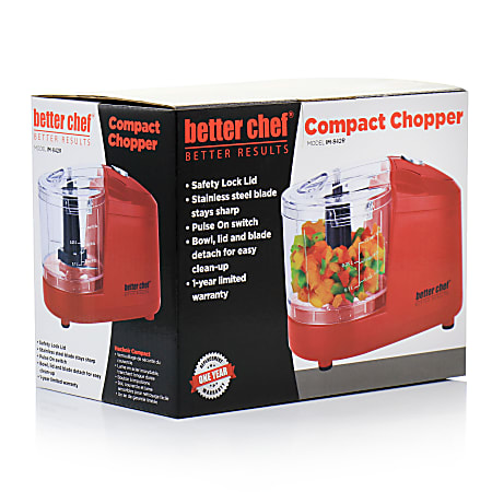 Better Chef 1.5 Cup Safety Lock Compact Chopper in Silver