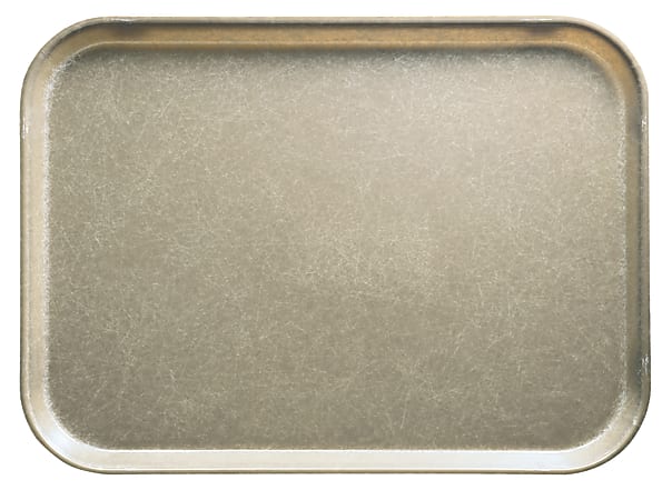 Cambro Camtray Rectangular Serving Trays, 14" x 18", Desert Tan, Pack Of 12 Trays