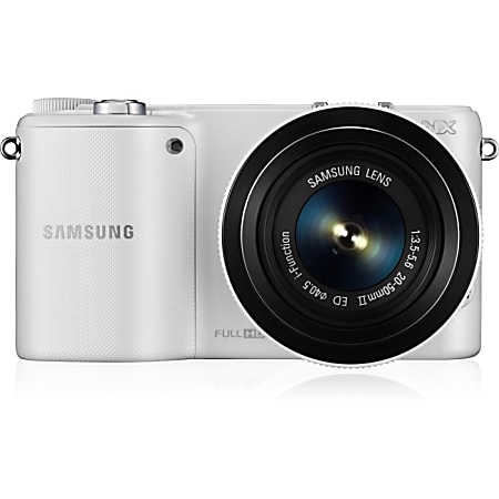 Samsung NX2000 20.3 Megapixel Mirrorless Camera (Body with Lens Kit) - 20 mm - 50 mm - White