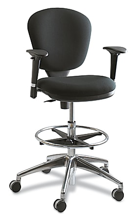 Safco® Metro Extended-Height Armless Chair, Black
