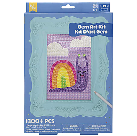 Little Yellow Bicycle Snail Framed Gem Art Kit, 10-1/4" x 7", Total Qty 1