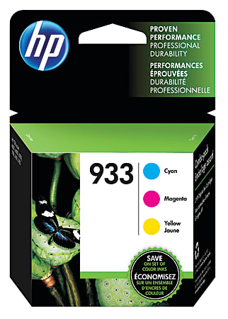 HP 933 Cyan, Magenta, Yellow Ink Cartridges, Pack Of 3, N9H56FN
