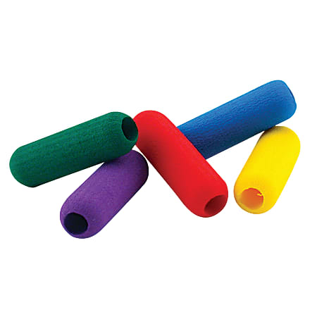 The Pencil Grip™ Foam Pencil Grips, 1 1/2, Assorted Colors, 36 Per Bag,  Pack Of 2 Bags