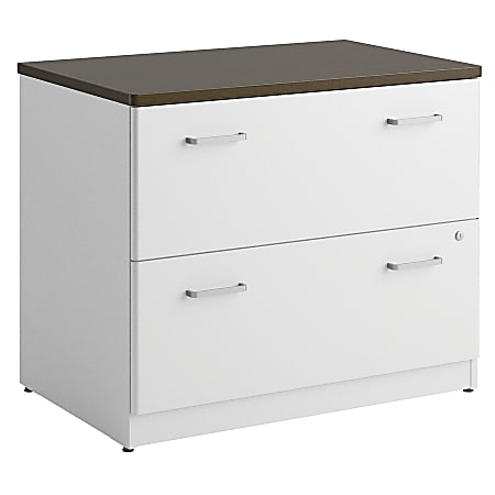 BBF Sector 2-Drawer Lateral File, 29 27/32"H x 29 23/32"W x 19 3/8"D, Mocha Cherry, Premium Installation Service