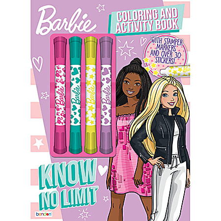 Bendon Barbie Coloring Activity Book With Stamp Markers Office Depot