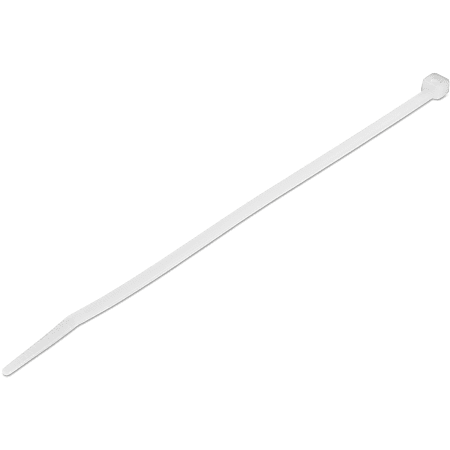 StarTech.com 100 Pack 8" Cable Ties - White Large Nylon/Plastic Zip Ties Adjustable Network Cable Wraps UL TAA
