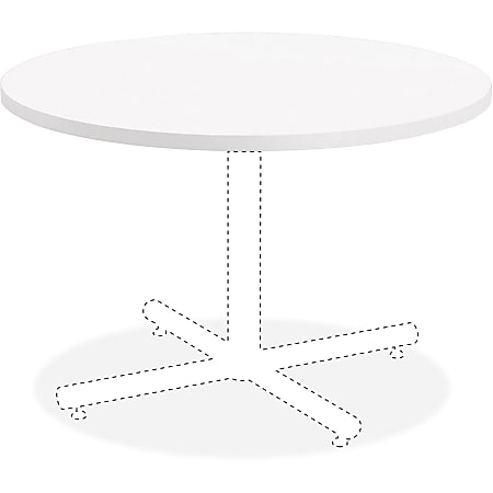 Lorell Hospitality Round Table Top 42 W White - Office Depot