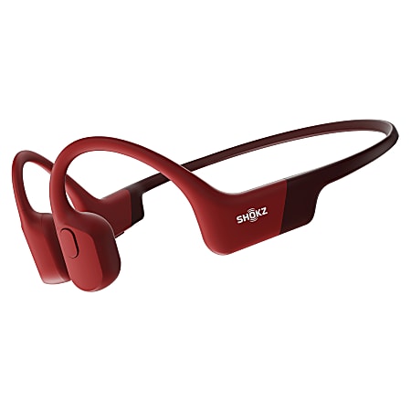Shokz® OpenRun Bone-Conduction Open-Ear Sport Headphones With Microphones, Red